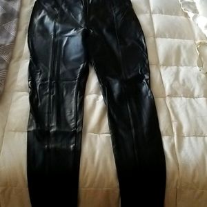 Lysse black faux leather leggings XL